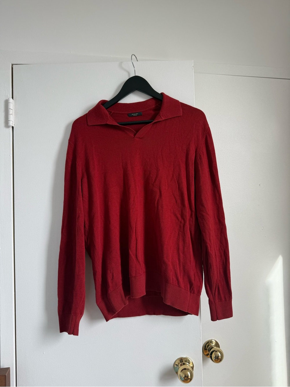Massimo Dutti Men's Red Crewneck Sweater